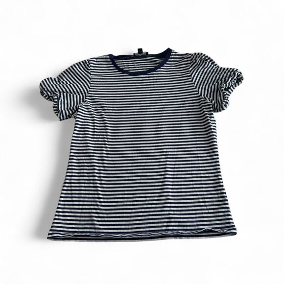 J.Crew striped t-shirt with feminine tie-sleeve detail | Woman's Medium - Picture 1 of 6